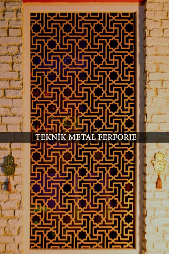 LAZER KESİM SELÇUKLU DESENLİ PARAVAN
